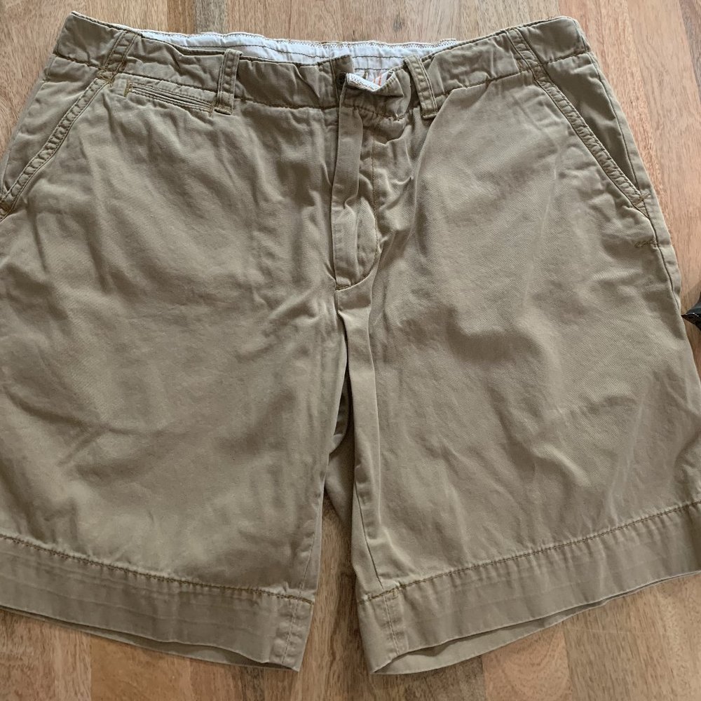 Polo Flat Front Dark Khaki Shorts